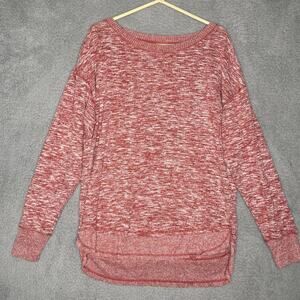 Knox Rose women’s heathered pink sweater cozy soft fall stretch plus size 2xl